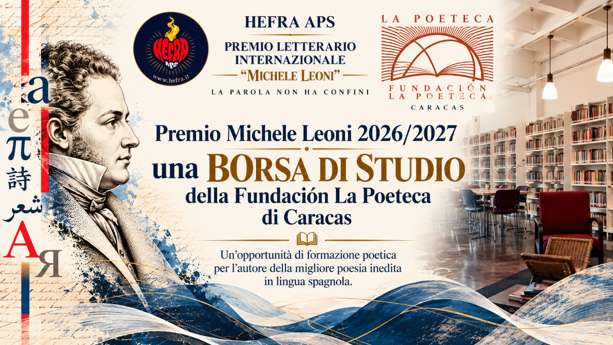 Il Premio Michele Leoni 2026/2027 accoglie la proposta della Fundación La Poeteca di Caracas: una Borsa di Studio per la formazione poetica.